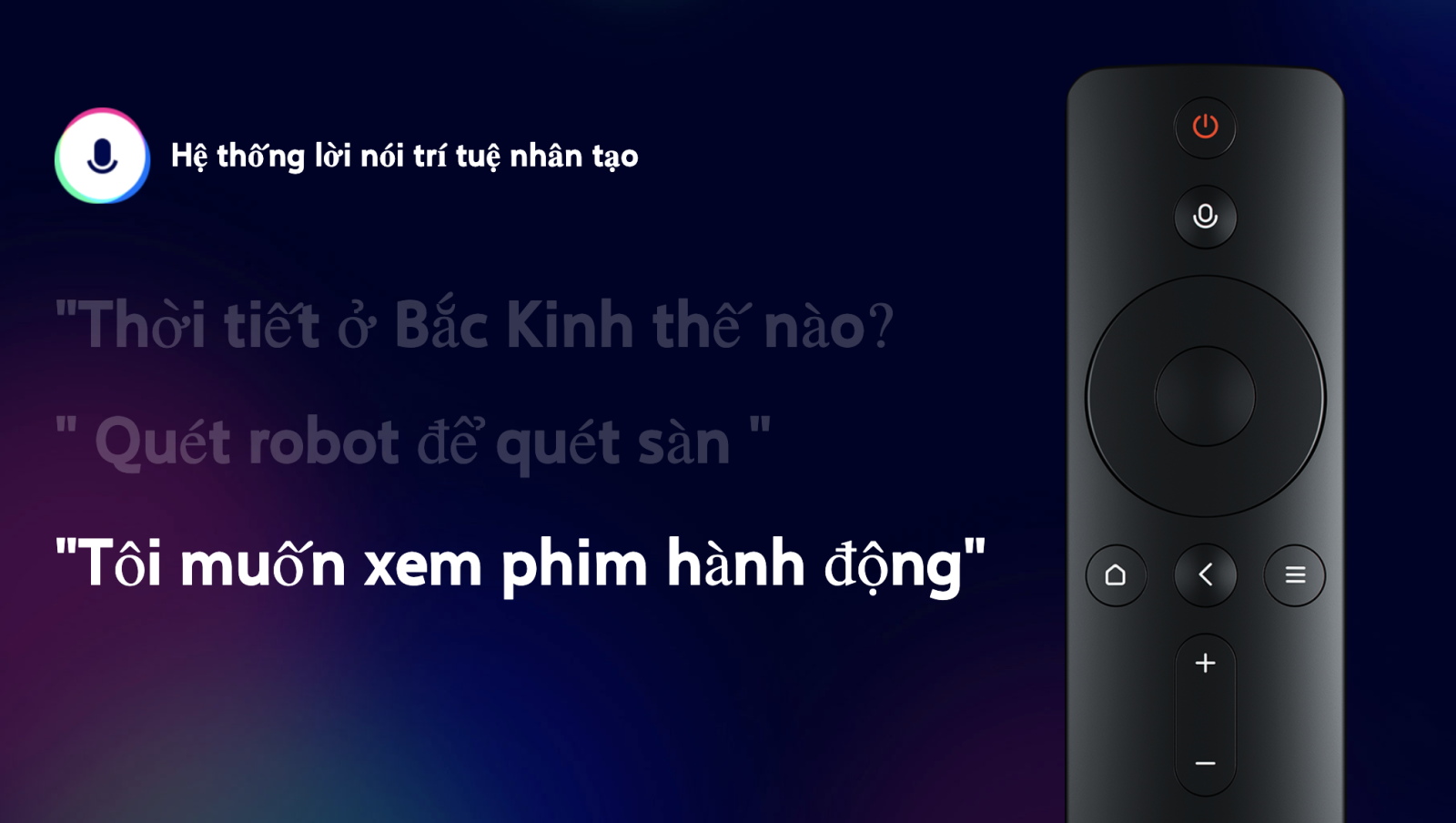 Điều khiển Tivi Xiaomi tích hợp tìm kiếm giọng nói