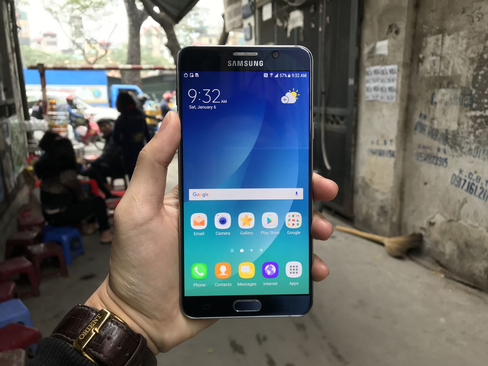 Mặt trước của Galaxy Note 5 Xách Tay Hàn Quốc