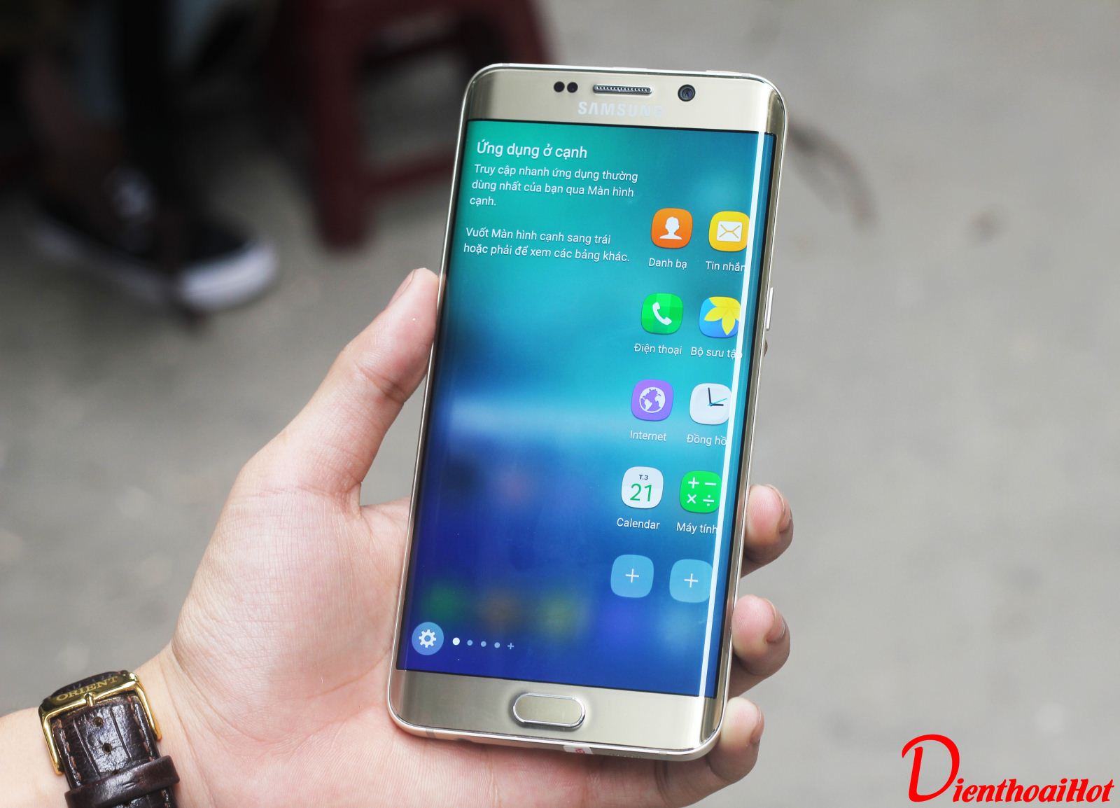 Mặt trước chiếc Samsung Galaxy S6 Edge Xách Tay