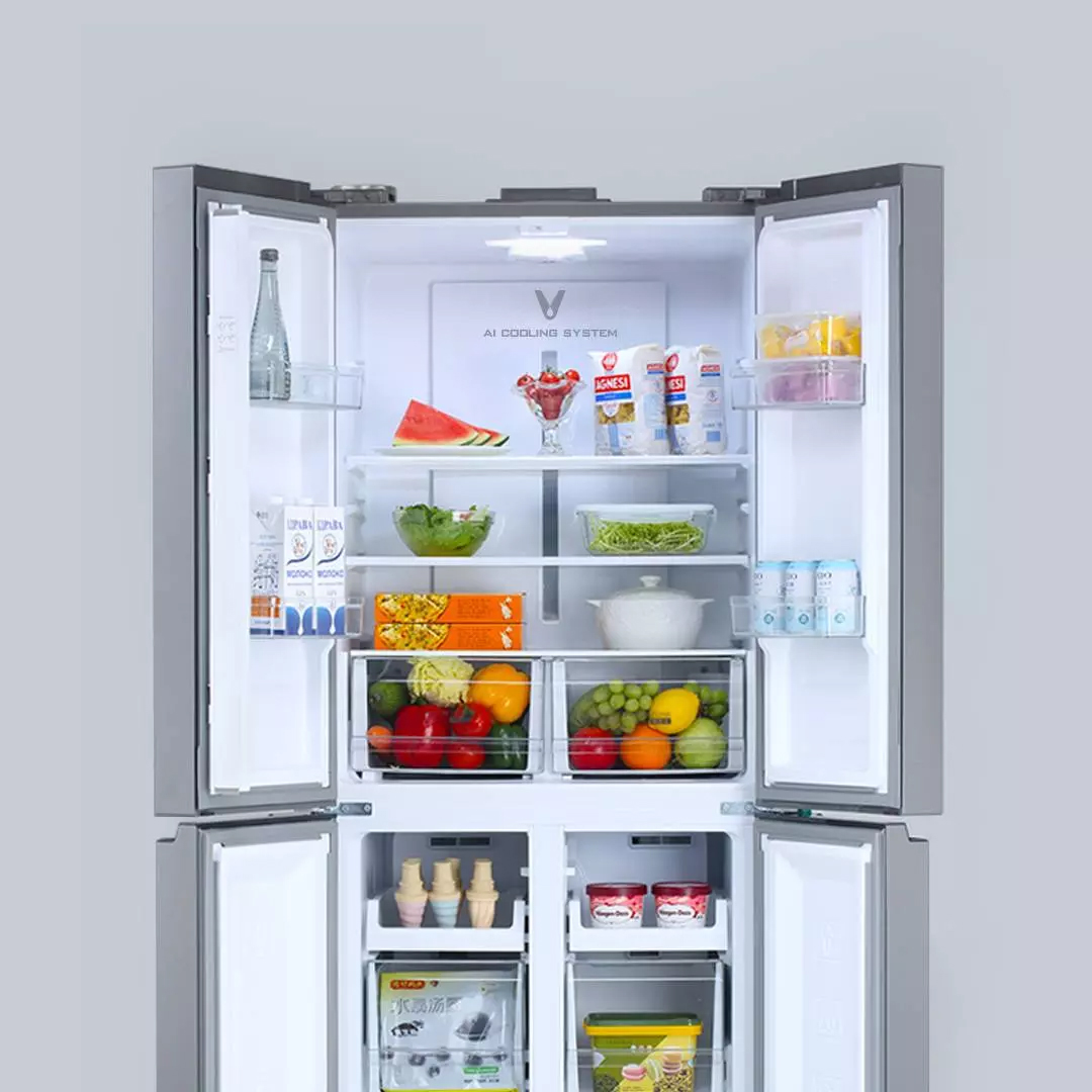 Tủ Lạnh Xiaomi 415L 4 Cánh ngăn chứa thoải mái sử dụng