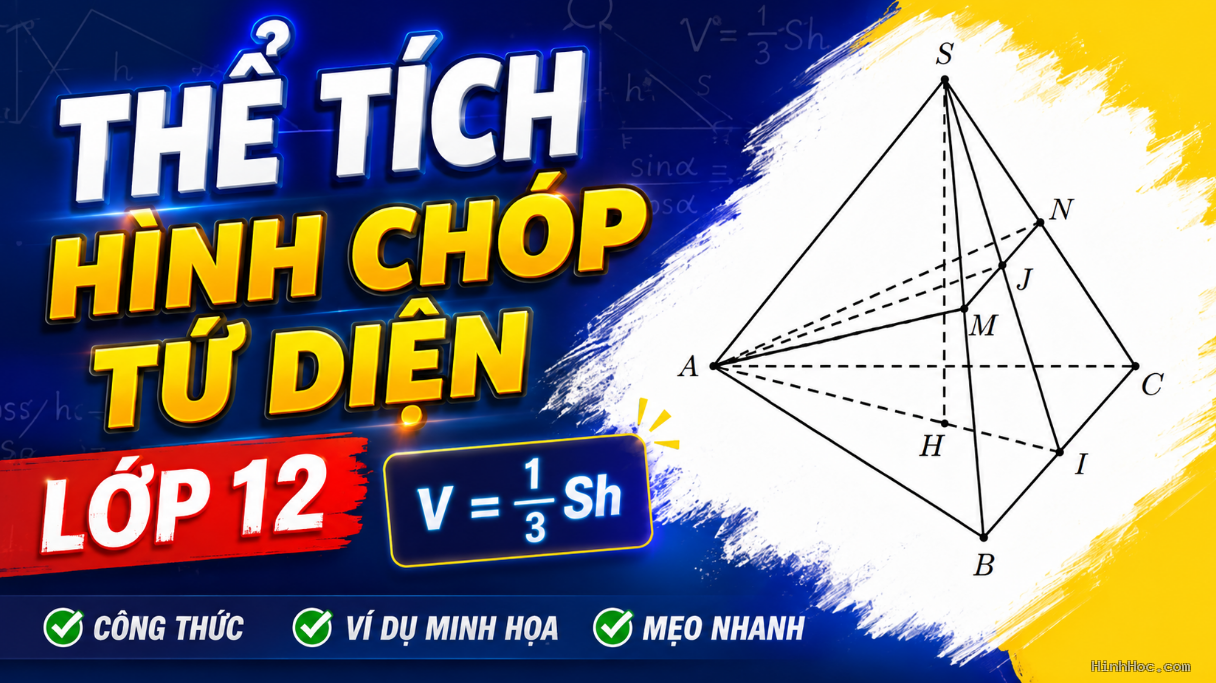 Thể tích hình chóp tứ diện - công thức tính và ví dụ minh họa
