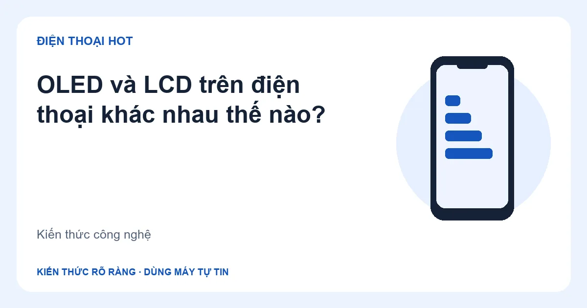 Minh họa oLED và LCD trên điện thoại khác nhau thế nào?