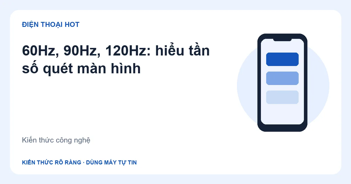 Minh họa 60Hz, 90Hz, 120Hz: hiểu tần số quét màn hình