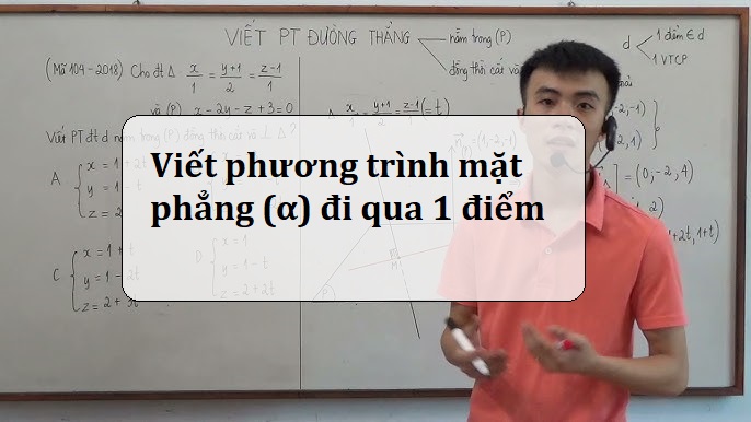 Viết phương trình mặt phẳng (α) đi qua 1 điểm M